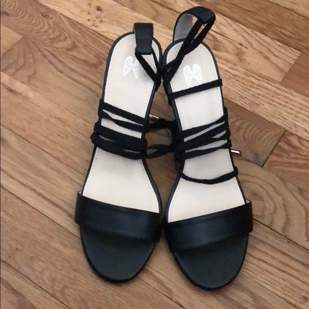 Black Lace Up Heels